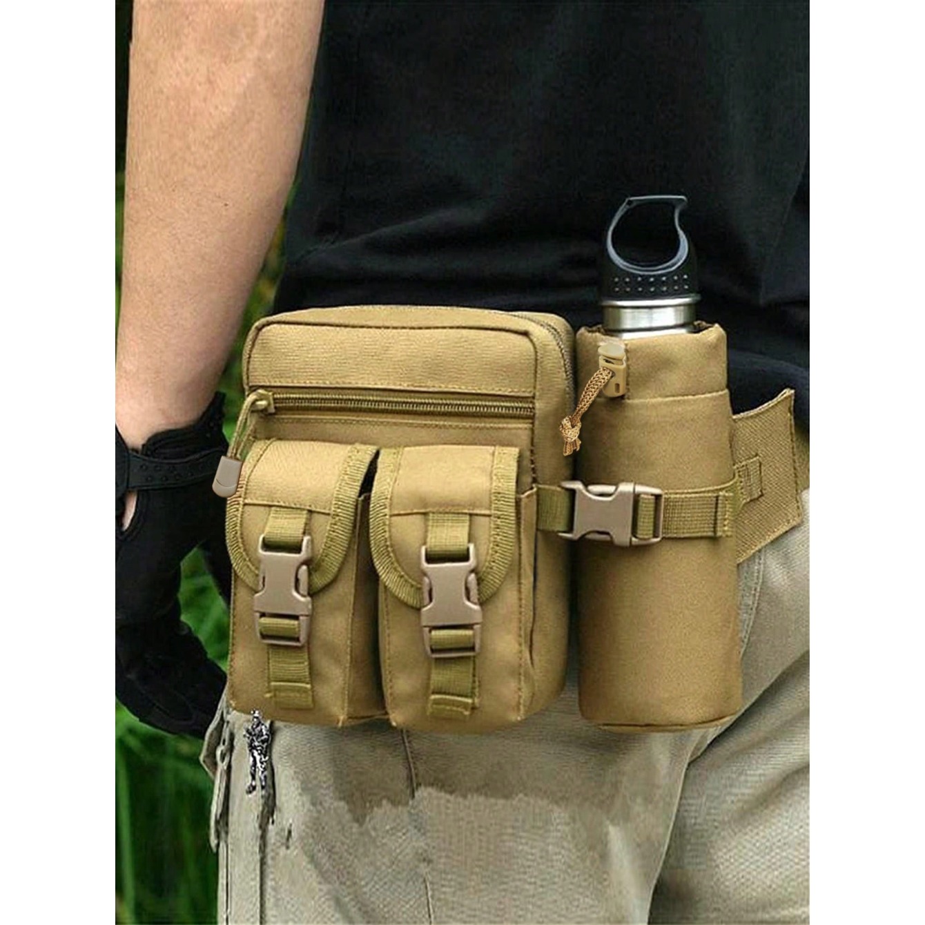 Hiking Backpack Waterproof - デザイナーメンズウエストバッグ、防水ナイロン製ハイキングバックパック、携帯電話を収納可能。 お父さんや彼氏への素晴らしい贈り物です。