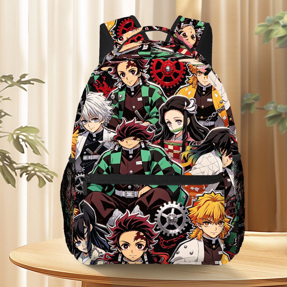 デーモンスレイヤーアニメバックパック タンジロウ ネズコプリ - School Backpack Teen のレビューと価格