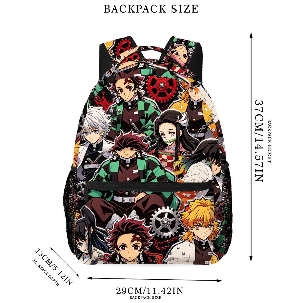 デーモンスレイヤーアニメバックパック タンジロウ ネズコプリ - School Backpack Teen のレビューと価格